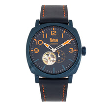Load image into Gallery viewer, Reign Napoleon Automatic Semi-Skeleton Leather-Band Watch - Navy - REIRN5807
