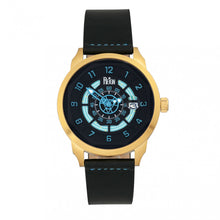 Load image into Gallery viewer, Reign Lafleur Automatic Leather-Band Watch w/Date - Gold/Teal - REIRN5406
