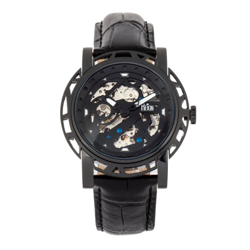 Reign Stavros Automatic Skeleton Leather-Band Watch - REIRN3705