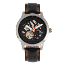 Load image into Gallery viewer, Reign Rudolf Automatic Skeleton Leather-Band Watch - Silver/Orange - REIRN5902
