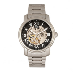 Reign Kahn Automatic Skeleton Bracelet Watch - Silver/Black - REIRN4302
