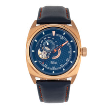 Load image into Gallery viewer, Reign Astro Semi-Skeleton Leather-Band Watch - Rose Gold/Navy - REIRN5504
