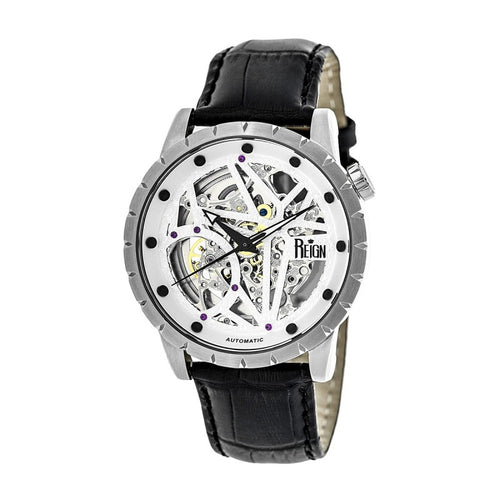 Reign Xavier Automatic Skeleton Leather-Band Watch - REIRN3901