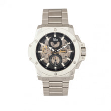 Load image into Gallery viewer, Reign Commodus Automatic Skeleton Bracelet Watch - Silver/Black - REIRN4007
