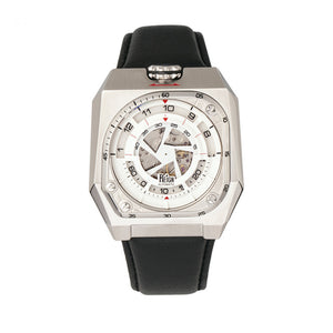 Reign Asher Automatic Sapphire Crystal Leather-Band Watch