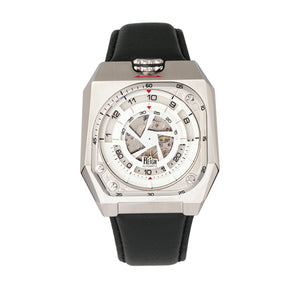 Reign Asher Automatic Sapphire Crystal Leather-Band Watch - Silver/Black - REIRN5101