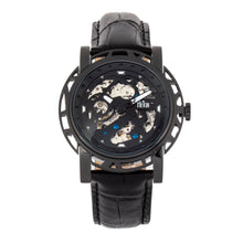 Load image into Gallery viewer, Reign Stavros Automatic Skeleton Leather-Band Watch - Black - REIRN3705
