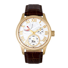 Load image into Gallery viewer, Reign Bhutan Leather-Band Automatic Watch - Gold/Silver - REIRN1605
