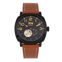 Load image into Gallery viewer, Reign Napoleon Automatic Semi-Skeleton Leather-Band Watch - Black/Brown - REIRN5805
