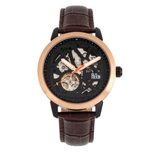 Load image into Gallery viewer, Reign Rudolf Automatic Skeleton Leather-Band Watch - Brown/Black - REIRN5903
