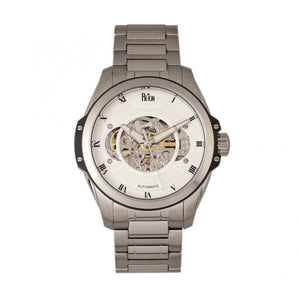 Reign Henley Automatic Semi-Skeleton Bracelet Watch - Silver/White - REIRN4501
