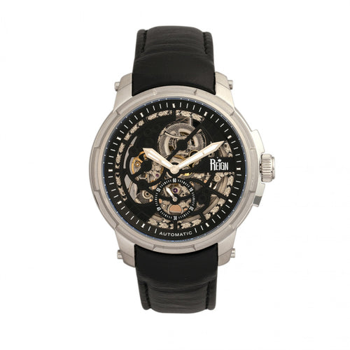 Reign Matheson Automatic Skeleton Dial Leather-Band Watch - REIRN5302