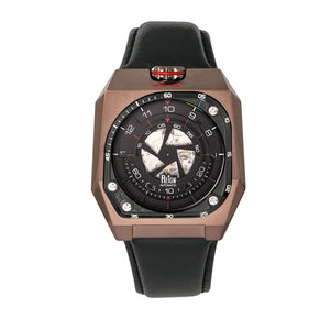 Reign Asher Automatic Sapphire Crystal Leather-Band Watch - Brown/Black - REIRN5104