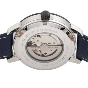 Reign Rudolf Automatic Skeleton Leather-Band Watch - Navy - REIRN5905