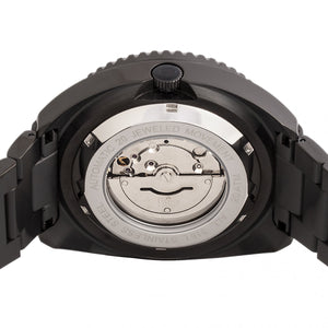 Reign Quentin Automatic Pro-Diver Bracelet Watch w/Date - Black - REIRN4904