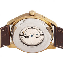 Load image into Gallery viewer, Reign Gustaf Automatic Leather-Band Watch - Brown/Gold - REIRN1502
