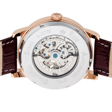Load image into Gallery viewer, Reign Belfour Automatic Skeleton Leather-Band Watch - Rose Gold/Silver - REIRN3604
