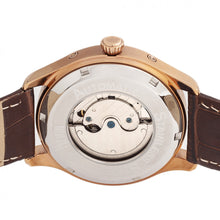 Load image into Gallery viewer, Reign Gustaf Automatic Leather-Band Watch - Brown/Rose Gold - REIRN1504
