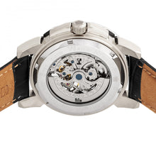 Load image into Gallery viewer, Reign Philippe Automatic Skeleton Leather-Band Watch - Black/White - REIRN4603

