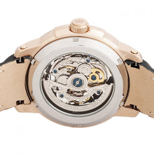 Load image into Gallery viewer, Reign Matheson Automatic Skeleton Dial Leather-Band Watch - Black/Rose Gold - REIRN5306
