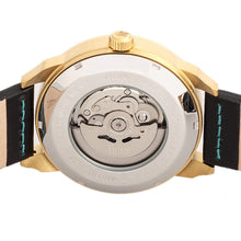 Load image into Gallery viewer, Reign Lafleur Automatic Leather-Band Watch w/Date - Gold/Teal - REIRN5406
