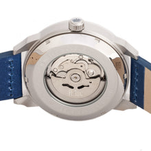 Load image into Gallery viewer, Reign Lafleur Automatic Leather-Band Watch w/Date - Silver/Blue - REIRN5403
