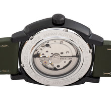 Load image into Gallery viewer, Reign Napoleon Automatic Semi-Skeleton Leather-Band Watch - Black/Green - REIRN5806
