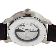 Load image into Gallery viewer, Reign Helios Automatic Leather-Band Watch w/Day/Date - Silver/Black - REIRN5705
