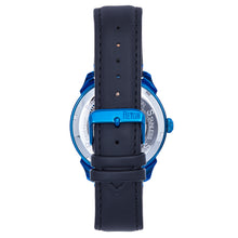 Load image into Gallery viewer, Reign Weston Automatic Skeletonized Leather-Band Watch- Blue/Blue - REIRN6806
