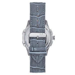 Reign Solstice Automatic Skeletonized Leather-Band Watch - Grey / Blue - REIRN6901