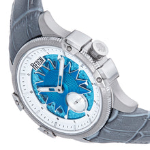 Load image into Gallery viewer, Reign Solstice Automatic Skeletonized Leather-Band Watch - Grey / Blue - REIRN6901
