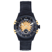 Load image into Gallery viewer, Reign Solstice Automatic Skeletonized Leather-Band Watch - Black / Gold - REIRN6902
