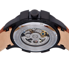 Load image into Gallery viewer, Reign Solstice Automatic Skeletonized Leather-Band Watch - Brown / Gold - REIRN6904
